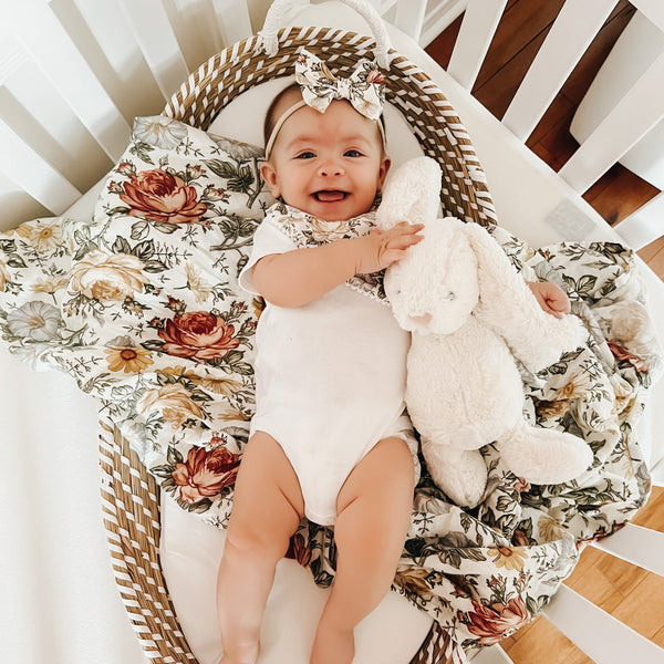 Mousseline Création Jade - bambou & coton - Fleurs vintages