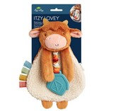Peluche avec jouet de dentition en silicone - Vache highland - Itzy Ritzy