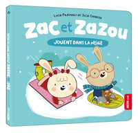 Zac et zazou jouent dans la neige
