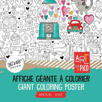 Coloriage géant PICO - Amour