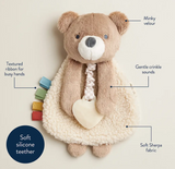 Peluche avec jouet de dentition en silicone - Ourson Théo - Itzy Ritzy