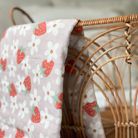 Mousseline 70% bambou - Fraises