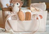Sac à couches caddy en cuir végane & organisateur de chambre de bébé
