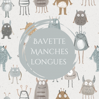 Bavettes manches longues - Poche haute - Monstres