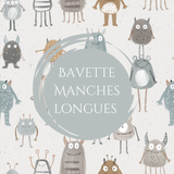 Bavettes manches longues - Poche haute - Monstres