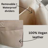 Sac à couches caddy en cuir végane & organisateur de chambre de bébé