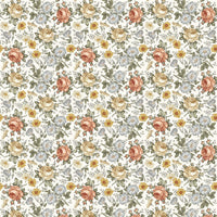 Mousseline Création Jade - bambou & coton - Fleurs vintages