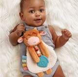 Peluche avec jouet de dentition en silicone - Vache highland - Itzy Ritzy