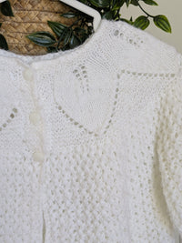 Cardigan tricoté à la main 🤍 2T
