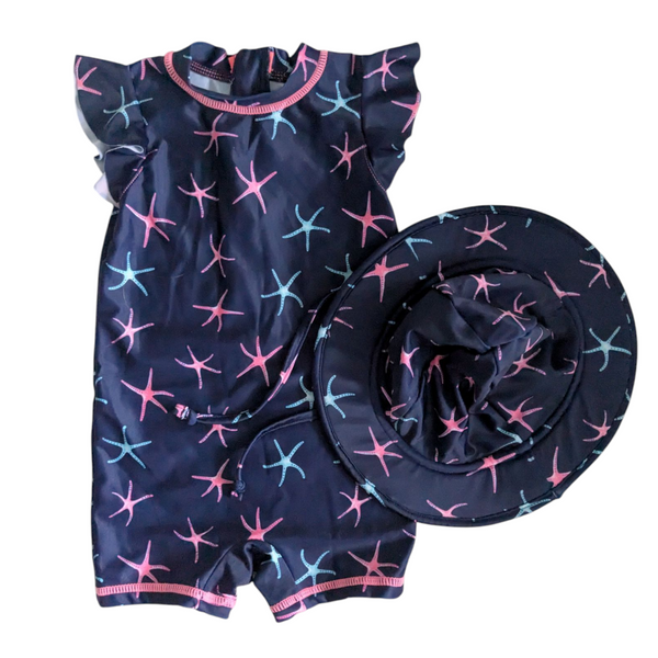 Maillot de bain & chapeau - 12 Mois