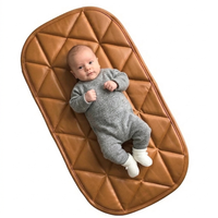Tapis à langer matelassé & tapis de jeu en cuir végane — Amber