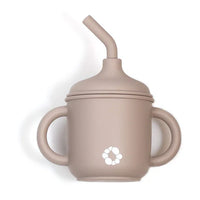 Gobelet Paille en Silicone - Taupe