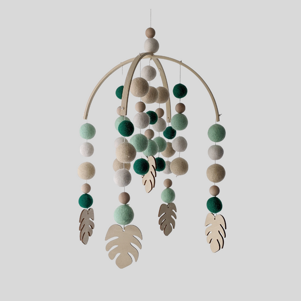 Mobile pour bébé | Feuilles de Monstera 1.0
