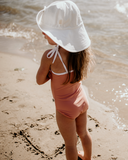 Maillot une-pièce à bretelle recyclé - Blush