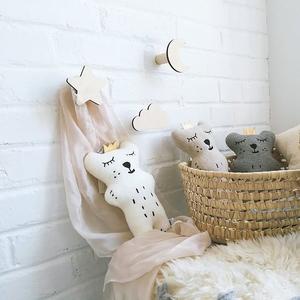 Crochet mural en bois - LUNE